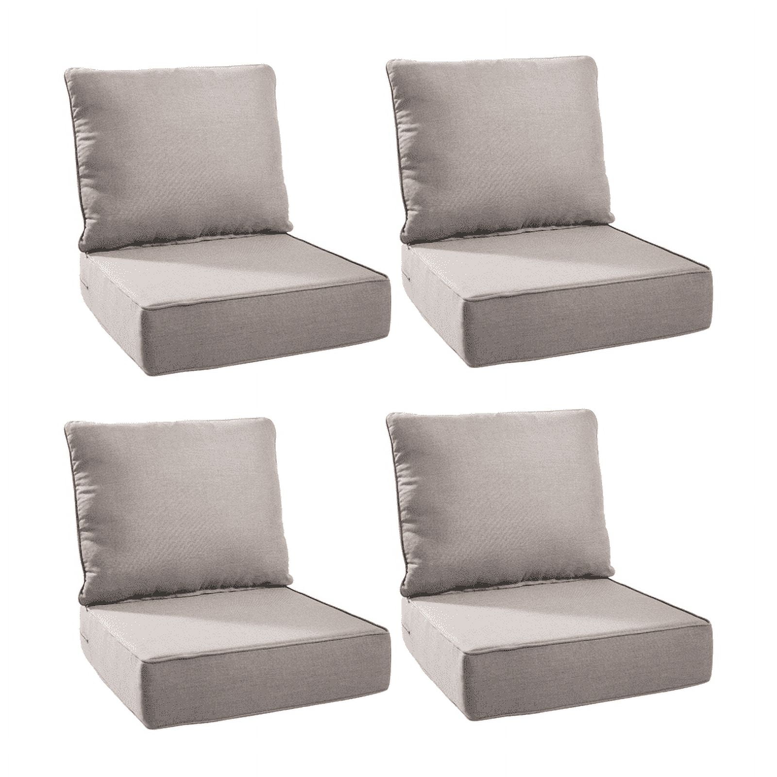 Gymojoy 24 in. x 24 in. x 6 in.Deep Seat Cushion Set, Olefin 8-Piece Deep Seating Outdoor Replacement Lounge Chair loveseat Sofa Cushion in Turquoise