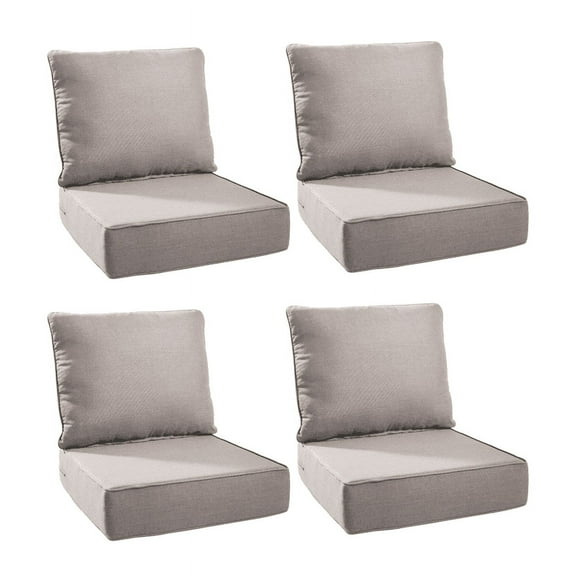 Gymojoy 24 in. x 24 in. x 6 in.Deep Seat Cushion Set, Olefin 8-Piece Deep Seating Outdoor Replacement Lounge Chair loveseat Sofa Cushion in Turquoise