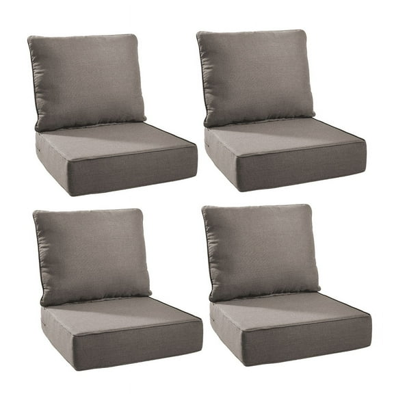 Gymojoy 24 in. x 24 in. x 6 in.Deep Seat Cushion Set, Olefin 8-Piece Deep Seating Outdoor Replacement Lounge Chair loveseat Sofa Cushion in Turquoise