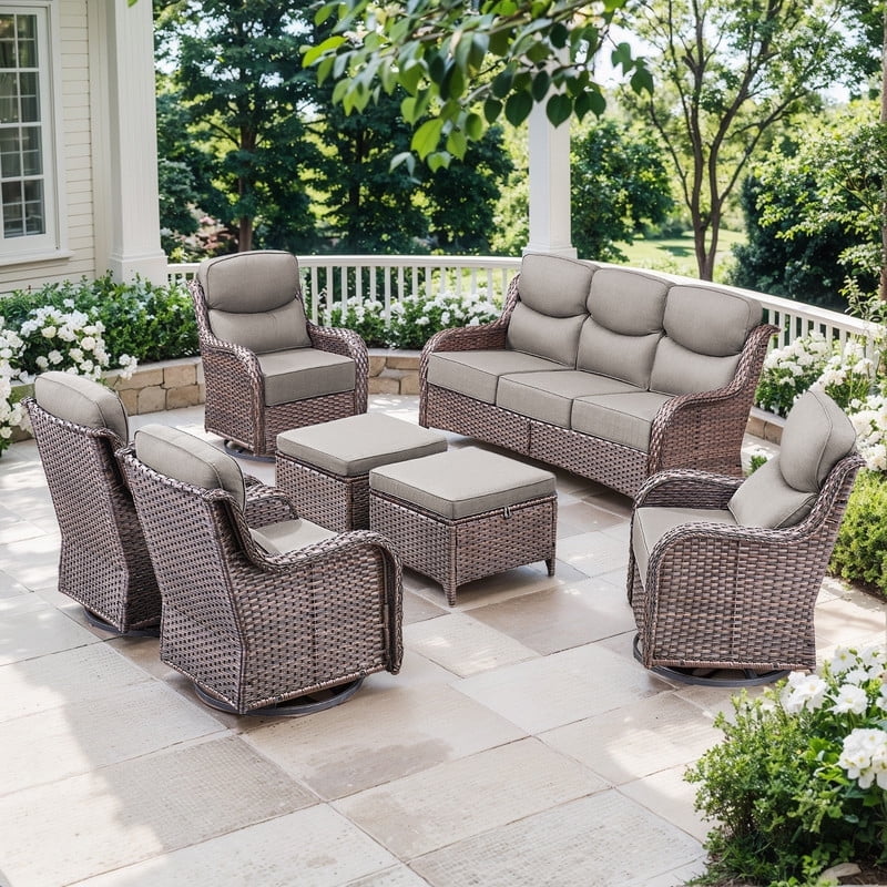 Gymojoy Wicker Patio Conversations Set for Office Patios Walmart - Main Image