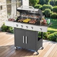 thumbnail image 1 of Gymojoy Outdoor 4 Burner Propane Gas Grill with Side Burner Stainless Steel BBQ Grill, 1 of 10