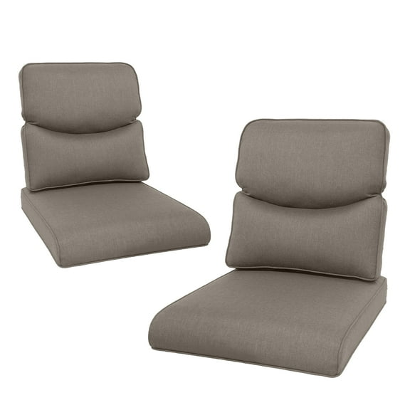 Gymojoy Outdoor 4-Piece Deep Seat Cushion Set, 22 x 24, Water Repellant, Fade Resistant, Deep Seat Bottom and Back Cushion for Swivel Chair, Sofa, and Couch,Gray