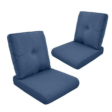 Gymojoy Outdoor 4-Piece Deep Seat Cushion Set, 22 x 25 , Water Repellant, Fade Resistant, Deep Seat Bottom and Back Cushion for Swivel Chair, Sofa, and Couch,Navy