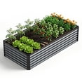 thumbnail image 1 of Gymojoy Outdoor Metal Raised Garden Bed,6x3x2ft Planter Box for Vegetables,Flowers,Herbs,Dark Grey, 1 of 11