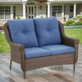thumbnail image 1 of Gymojoy Outdoor Patio Loveseat,All-Weather Wicker Loveseat with Cushions Outdoor 2 Person Sofa Furniture for Garden, Balcony, 1 of 8