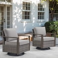 thumbnail image 1 of Gymojoy Outdoor Swivel Rocker Patio Chairs Set of 2,Heavy Duty Swivel Rocking Patio Chairs with Metal Armrests, 2 Pieces Patio Furniture Chairs, 1 of 8