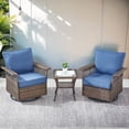 thumbnail image 1 of Gymojoy Outdoor Wicker Swivel Rocker Chairs-Outdoor Swivel Rocking Chairs with 1 Rattan Coffee Table，Outdoor Furniture Conversation Sets for Patio Porch Garden, 1 of 13