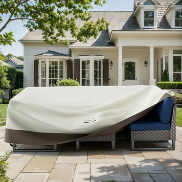 Gymojoy Patio Chair Set Cover for Outdoor Furniture Waterproof, Patio Deep Seat SOfa Cover, 600D PVC Coated Fabric Outdoor Lawn Chair Covers,Gray