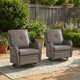 thumbnail image 1 of Gymojoy Patio Furniture Wicker Swivel Rocking Glider Chair High Back Outdoor Rattan Rocker Set of 2 for Porch Backyard, 1 of 9