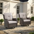 thumbnail image 1 of Gymojoy Patio Furniture Wicker Swivel Rocking Glider Chair High Back Outdoor Rattan Rocker Set of 2 for Porch Backyard, 1 of 9