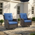 thumbnail image 1 of Gymojoy Patio Furniture Wicker Swivel Rocking Glider Chair High Back Outdoor Rattan Rocker Set of 2 for Porch Backyard, 1 of 9