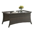 thumbnail image 1 of Gymojoy Patio Wicker Rattan Coffee Table Glass Top Rattan Table, 1 of 5