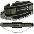 thumbnail image 1 of Gymreapers Dip Belt With Chain For Weightlifting, Pull Ups, Dips - Heavy Duty Steel Chain For Added Weight Training (Ranger Green), 1 of 6