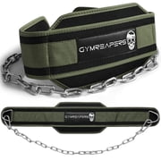 Gymreapers Dip Belt With Chain For Weightlifting, Pull Ups, Dips - Heavy Duty Steel Chain For Added Weight Training Ranger Green