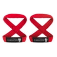 thumbnail image 1 of Gymreapers Figure 8 Lifting Straps for Deadlift, Powerlifting, Strongman, & Cross Training Strong Weightlifting Wrist Straps for Men, Women (Red, Large), 1 of 1