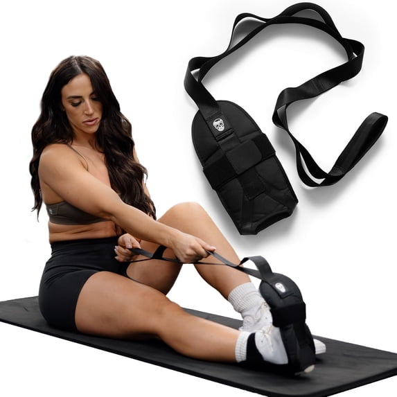 Gymreapers Foot & Calf Stretcher - Stretch Strap for Plantar Fasciitis - Yoga Strap for Leg, Thigh, and Hamstring Stretch - Exercise Band Stretching Strap for Physical Therapy