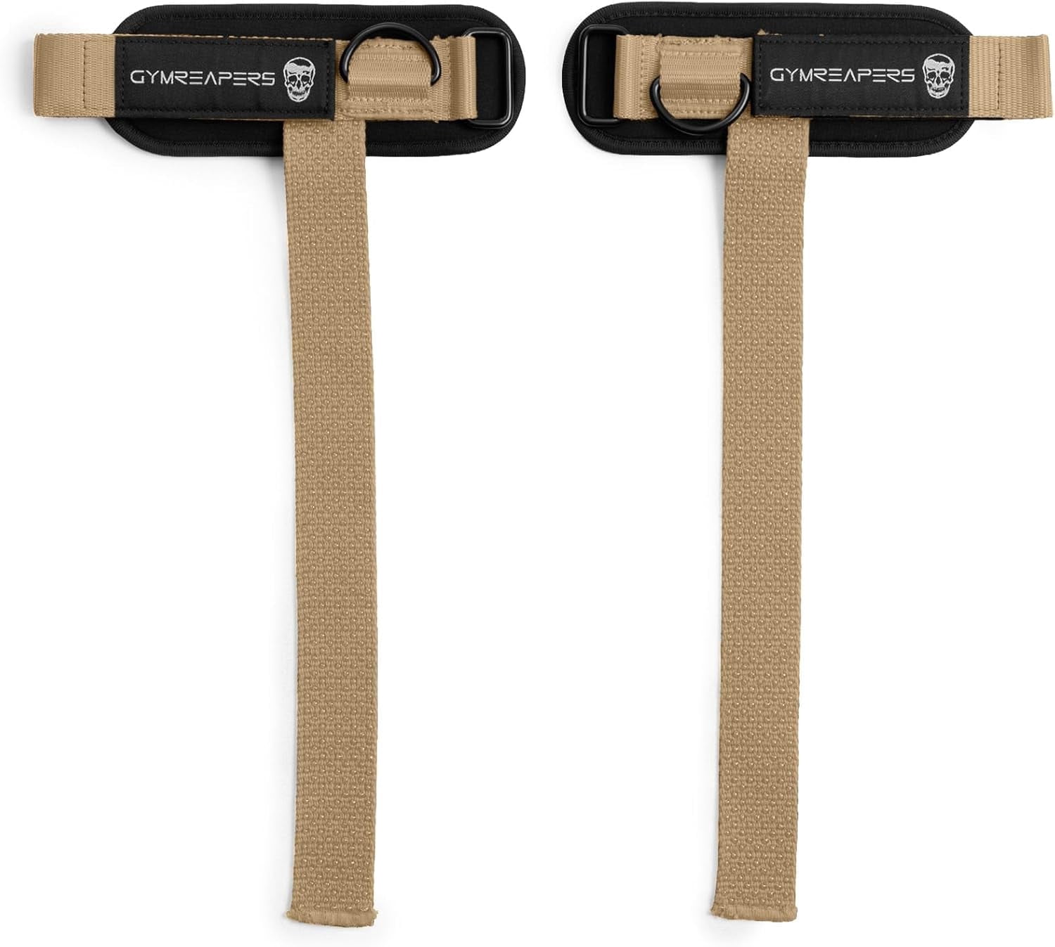 Gymreapers GripLink Lifting Straps – Heavy Duty D-rings Wrists Straps with Anti-Slip Silicone Grip Beads, Cushioned, Adjustable Support for Deadlifts, Powerlifting, Cable Machines and Gym Trainings