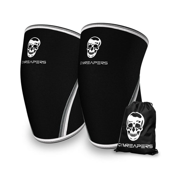 Gymreapers Knee Sleeves (1 Pair) Free Gym Bag - Knee Sleeve & Compression Brace for Squats, Fitness, Weightlifting, and Powerlifting 7MM Sleeve Pair - For Men & Women - 1 Year Warranty