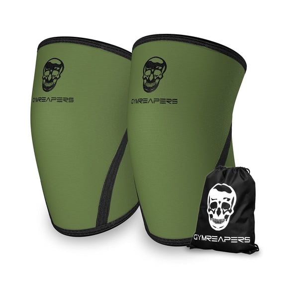 Gymreapers Knee Sleeves (1 Pair) Free Gym Bag - Knee Sleeve & Compression Brace for Squats, Fitness, Weightlifting, and Powerlifting 7MM Sleeve Pair - For Men & Women - 1 Year Warranty