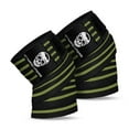 thumbnail image 1 of Gymreapers Knee Wraps (Pair) with Strap for Squats, Weightlifting, Powerlifting, Leg Press, and Cross Training - Flexible 72" Knee Wraps for Squatting - for Men & Women (Military Green), 1 of 3