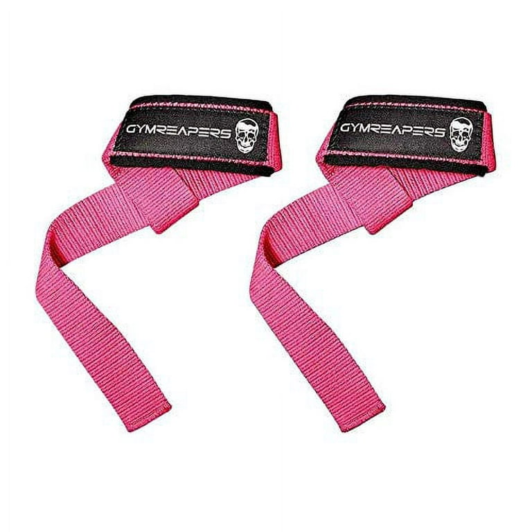 Gymreapers Lifting Wrist Straps for Weightlifting, Bodybuilding,  Powerlifting, Strength Training, & Deadlifts - Padded Neoprene with 18 inch  Cotton (Pink) 