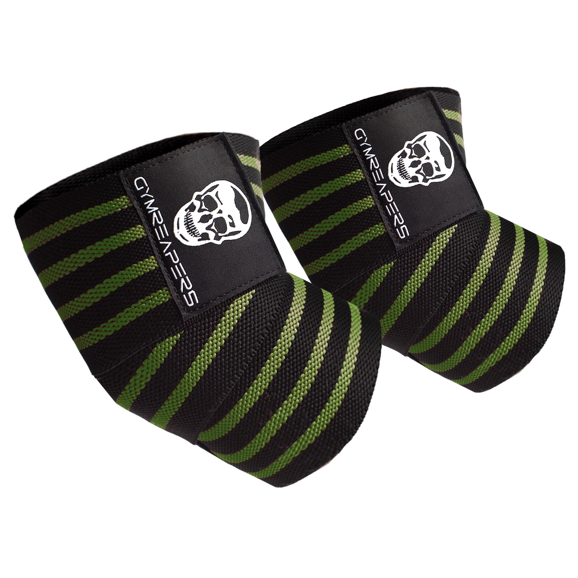 Gymreapers Weightlifting Elbow Wraps (1 Pair) - Flexible 40'' Elbow Compression Strap & Joint Support Brace - For Bench Press, Powerlifting, and Pressing