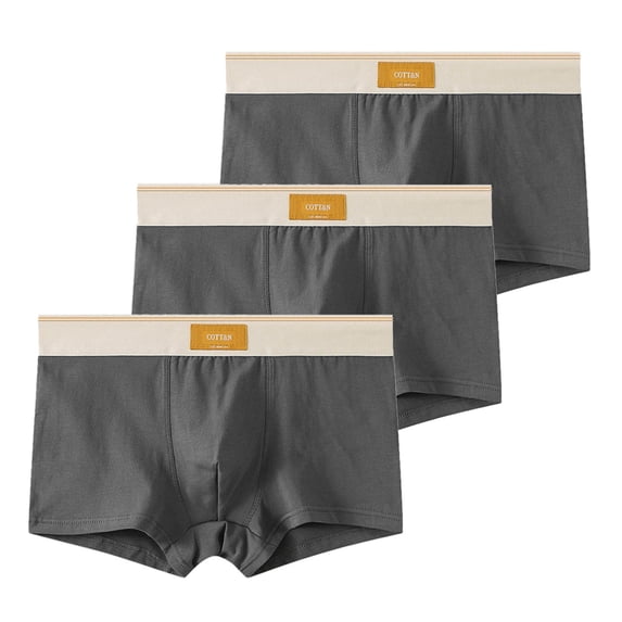 Gymvis Mens Cotton Underwear Boxers Pack Casual Underpants for Men