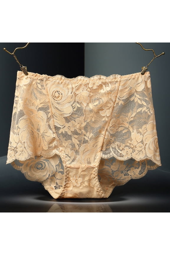 Women High Rise Tummy Control No Show Briefs Plus Size Underwear Panties