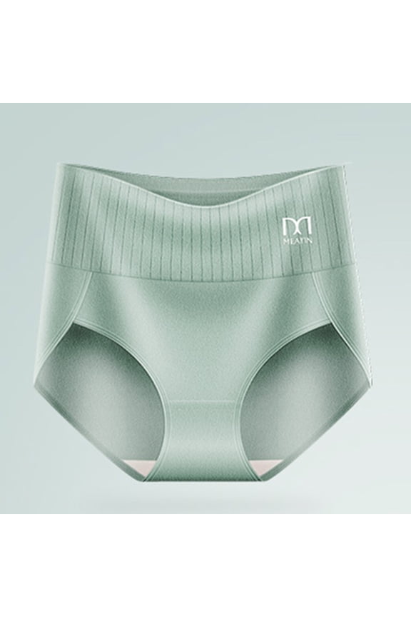 Women Plus Size High Rise Tummy Control No Show Briefs Underwear Panties