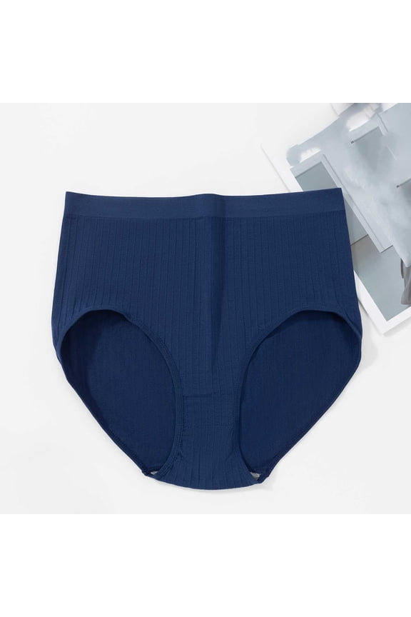 Women's High Rise Tummy Control No Show Briefs Plus Size Underwear/Panties