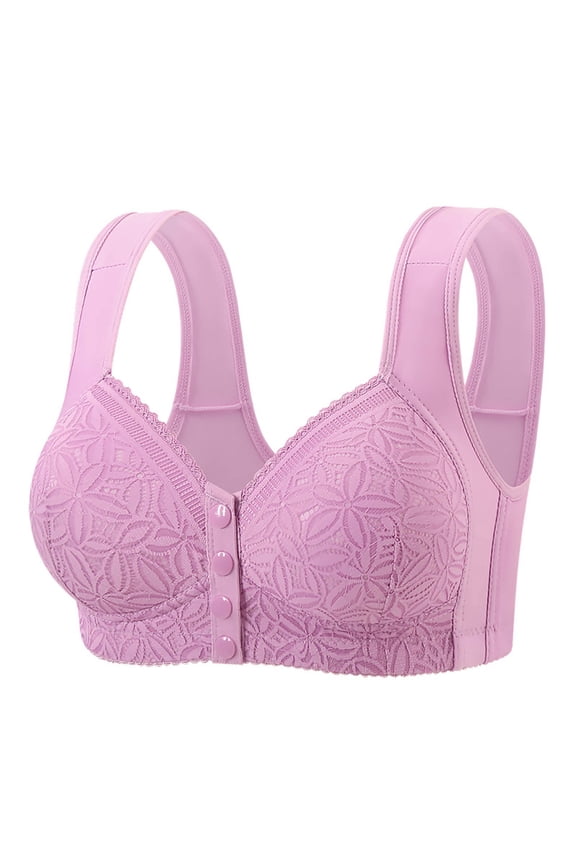 Womens Bras,Womens Bras,Front Closure Plus Size Push up Wireless