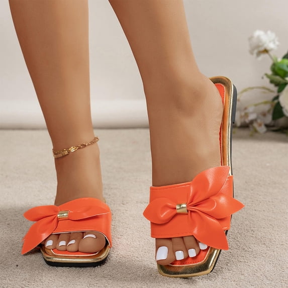 Gymvis Womens Summer Sandals Open Toe Flat Beach Slides Vacation Womens Slippers Size 5-9