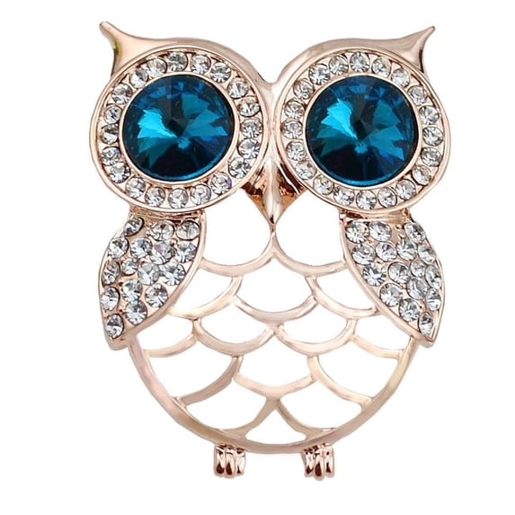 Brysta Rhinestone Gyn&Joy Owl Crystal, Rhinestone Bird Halloween Animal Pins & Brooches ...