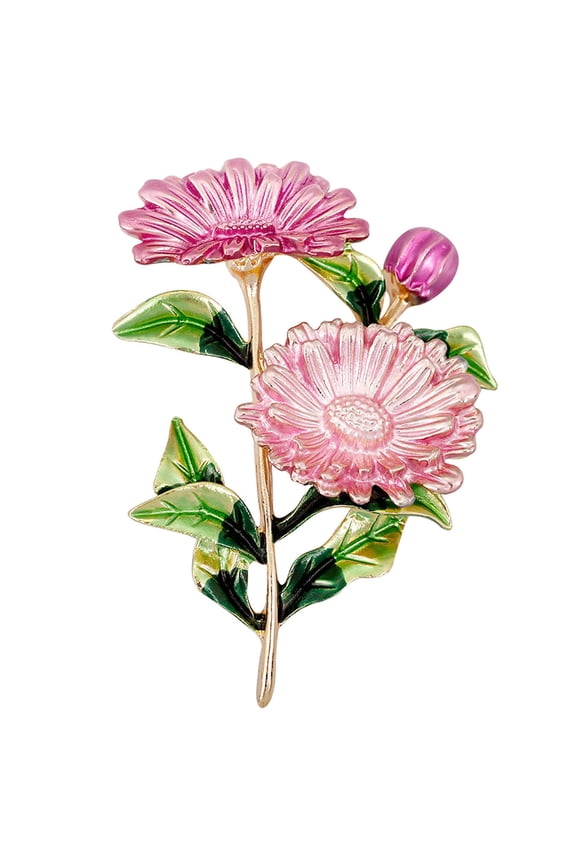Women's Beautiful Enamel Daisy Flower Brooch Pin Fahion Jewelry Accessories Holiday