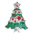 Dreddish Pin Gyn&Joy Womens red crystal green Christma Tree Star Brooch Pin ...