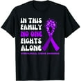 thumbnail image 1 of Gynecological Cancer Awareness Purple Ribbon Family Fighter T-Shirt, 1 of 2