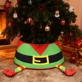 thumbnail image 1 of Inadays Christmas Tree Collar Christmas Tree Skirts Christmas Tree Decoration Indoor Stand Collar Basket Round Base Cover with Boots 23.6 inch Elf Boots, 1 of 7