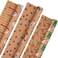 thumbnail image 1 of Gynky Christmas Wrapping Paper 3 Rolls 17 inches x 10 feet Gift Wrap Paper Santa Snowman Both Side Available Extra Thick Merry Christmas Reversible, 1 of 8