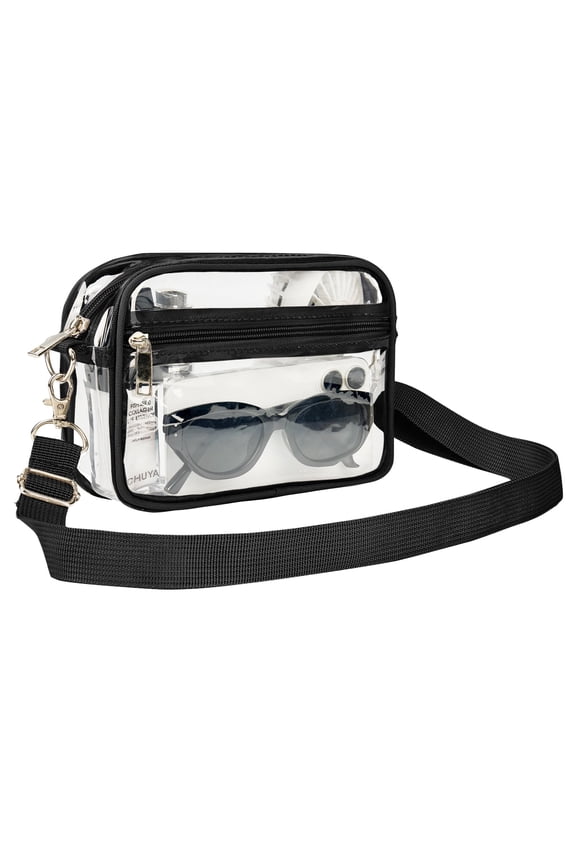 Clear Crossbody Bag for Stadium Events, Transparent Purse Bag for Concerts Sports