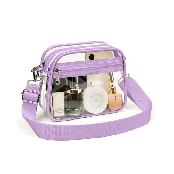 Gynky Clear Crossbody Bag for Stadium Events, Transparent Purse Bag for Concerts Sports