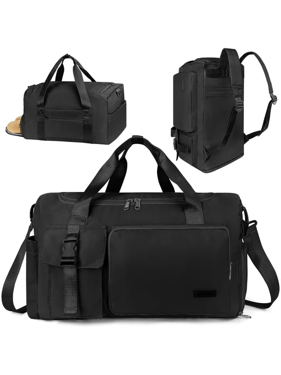 Duffel Bag 4 in 1 Travel Backpack Duffle Bag Weekender Bags for Women Gym Bag with Shoe and Wet Compartment Carry On Dance Bag