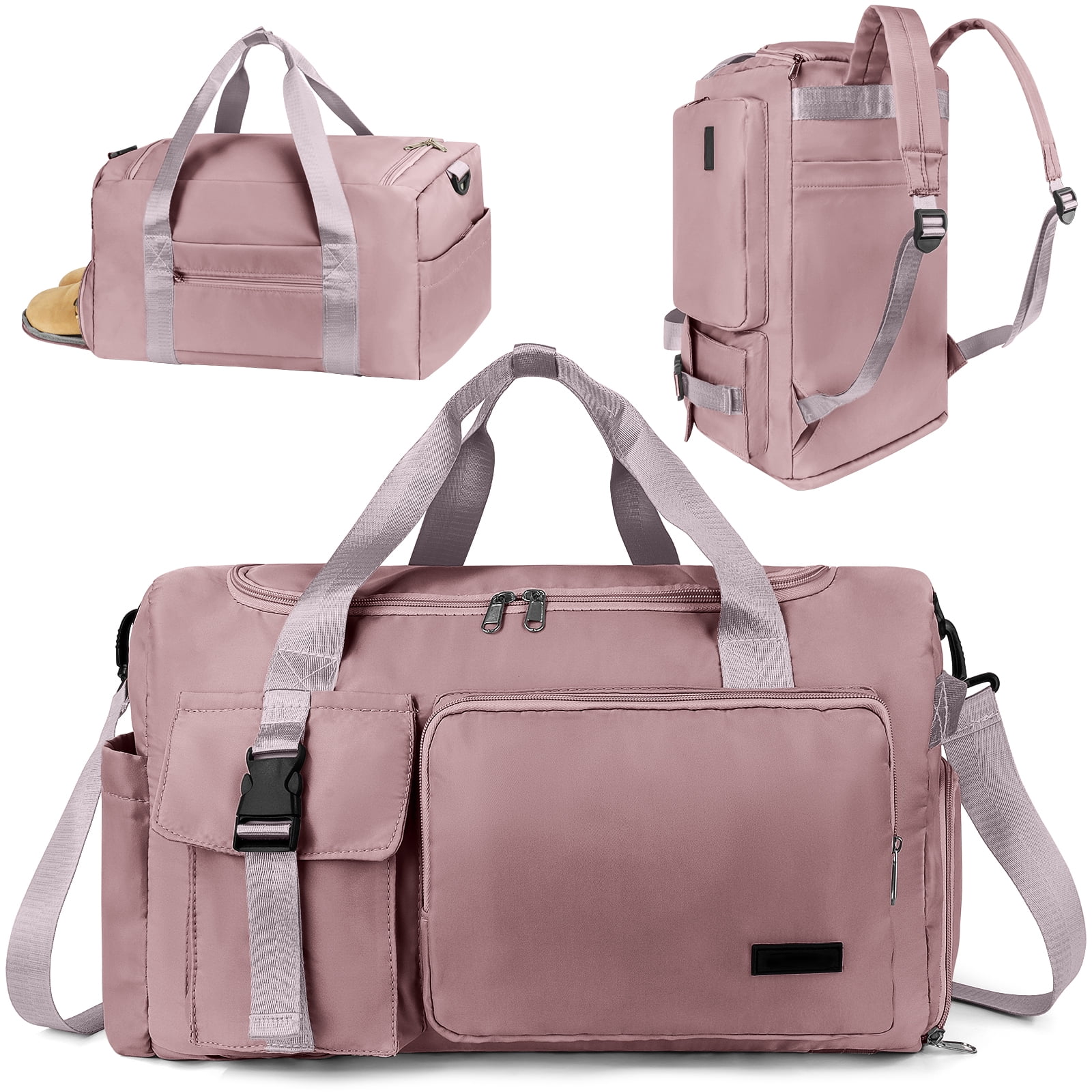Gynky Duffel Bag 4 in 1 Travel Backpack Duffle Bag Weekender Bags for Women Gym Bag with Shoe and Wet Compartment Carry On Dance Bag