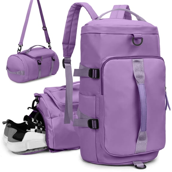 Gynky Duffel Bag 4 in 1 Travel Backpack Weekender Bags Duffle Bag for Women Gym Bag with Shoe and Wet Compartment Carry On Dance Bag