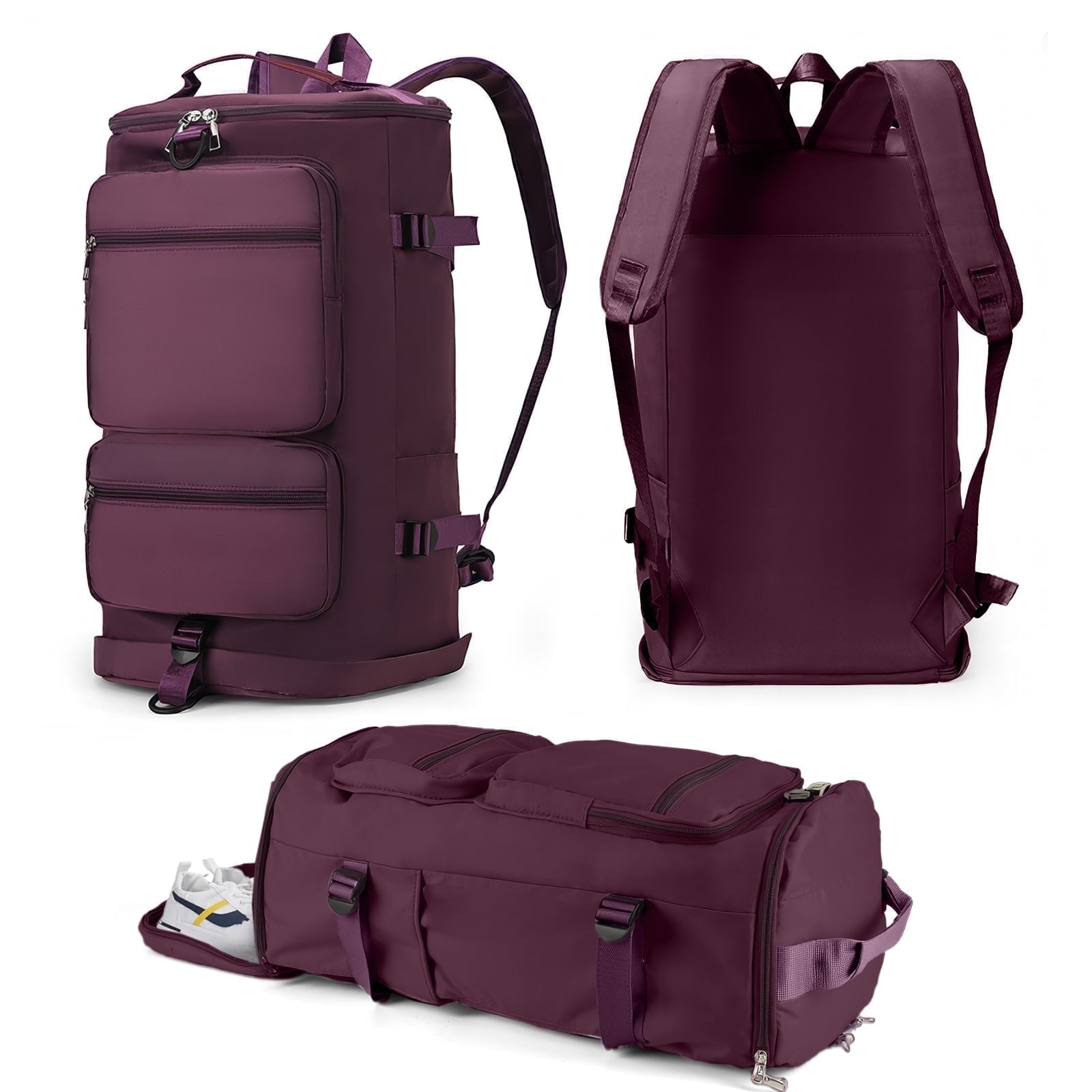 Gynky Duffle Bag Gym Bags Waterproof Sports Duffel Bags Travel Weekender Bag for Men Women Overnight Bag with Shoes Compartment