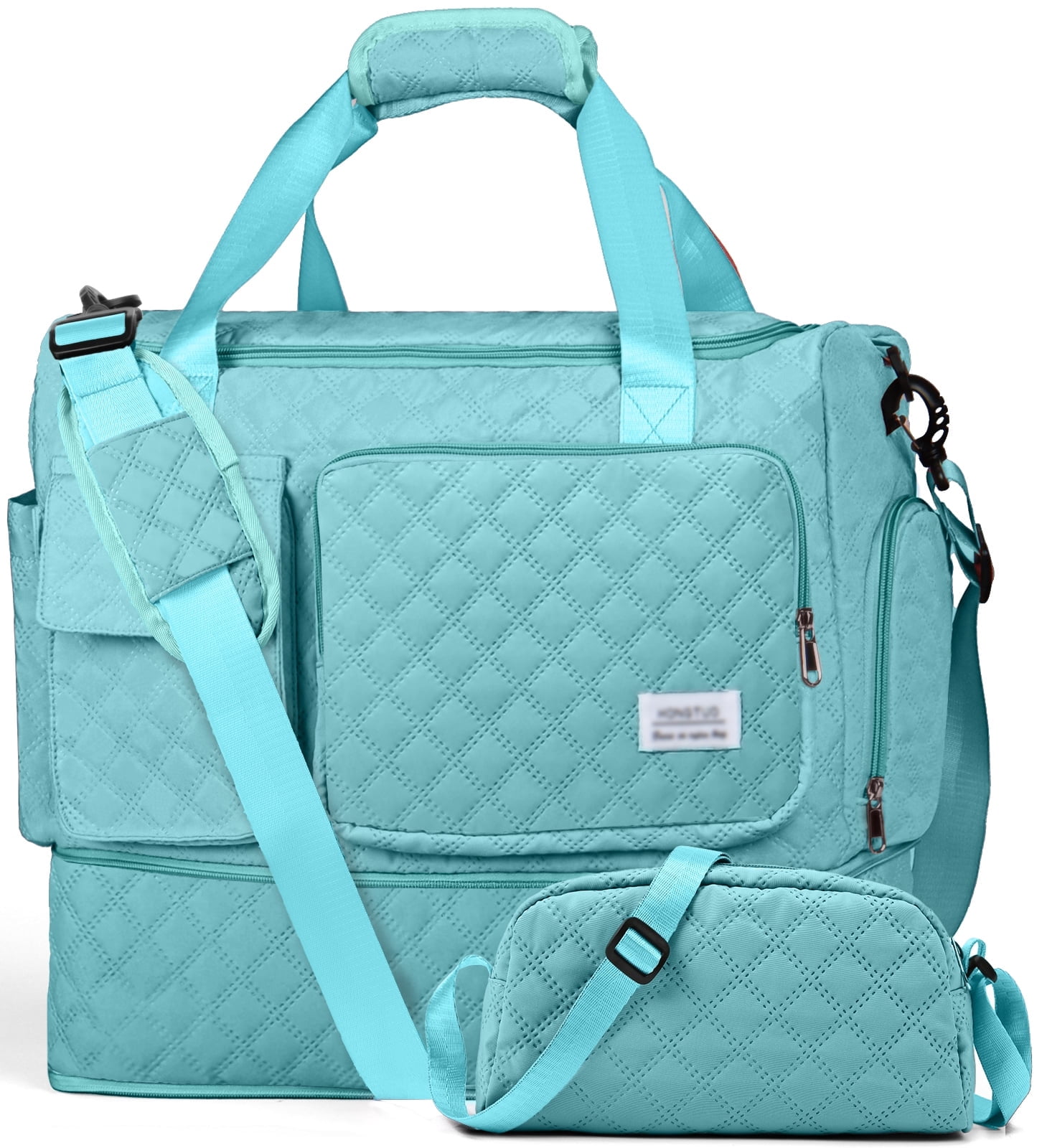 Gynky Travel Duffle Bag Weekender Bags for Women with Shoe Compartment Carry on Overnight Bag with Toiletry Bag Hospital Bag for Labor and Delivery Weekender Overnight Bag for Trave Sport Hospital