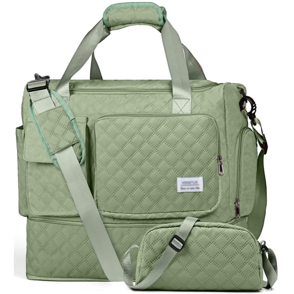 Gynky Travel Duffle Bag Weekender Bags for Women with Shoe Compartment Carry on Overnight Bag with Toiletry Bag Hospital Bag for Labor and Delivery Weekender Overnight Bag for Trave Sport Hospital