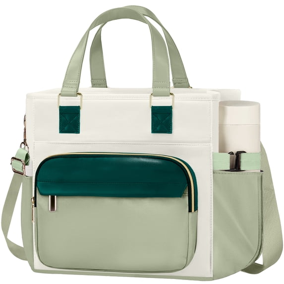 Gynky Insulated Lunch Bag Box Women, Wide Opening Adult Lunch Box Women, Large Leakproof Cooler Bag, Lunch Teacher Tote Bag for Work Picnic Beach Family College