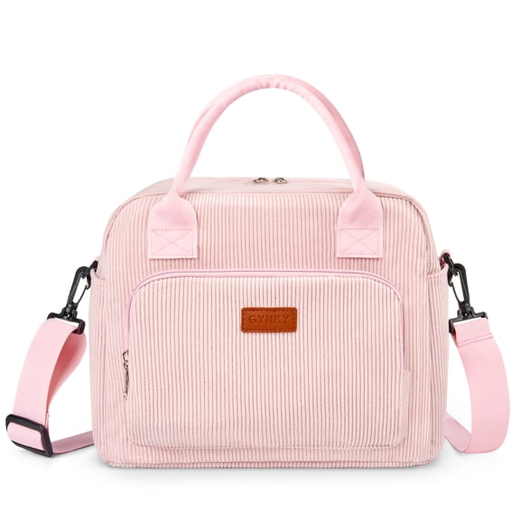Gynky Insulated Lunch Bag Women Men Large Reusable Cute Lunch Bags Leakproof Portable Cooler Tote Bags for Work Picnic, Pink