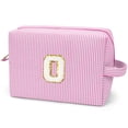 thumbnail image 1 of Gynky Makeup Bag Toiletry Bag Organizer Personalized Initial Make up Cosmetic Bags Travel Essentials for Birthday Christmas Girl Women Girlfriend Teacher Valentines Day Gifts, 1 of 9