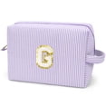 thumbnail image 1 of Gynky Makeup Bag Toiletry Bag Organizer Personalized Initial Make up Cosmetic Bags Travel Essentials for Birthday Christmas Girl Women Girlfriend Teacher Valentines Day Gifts, 1 of 9